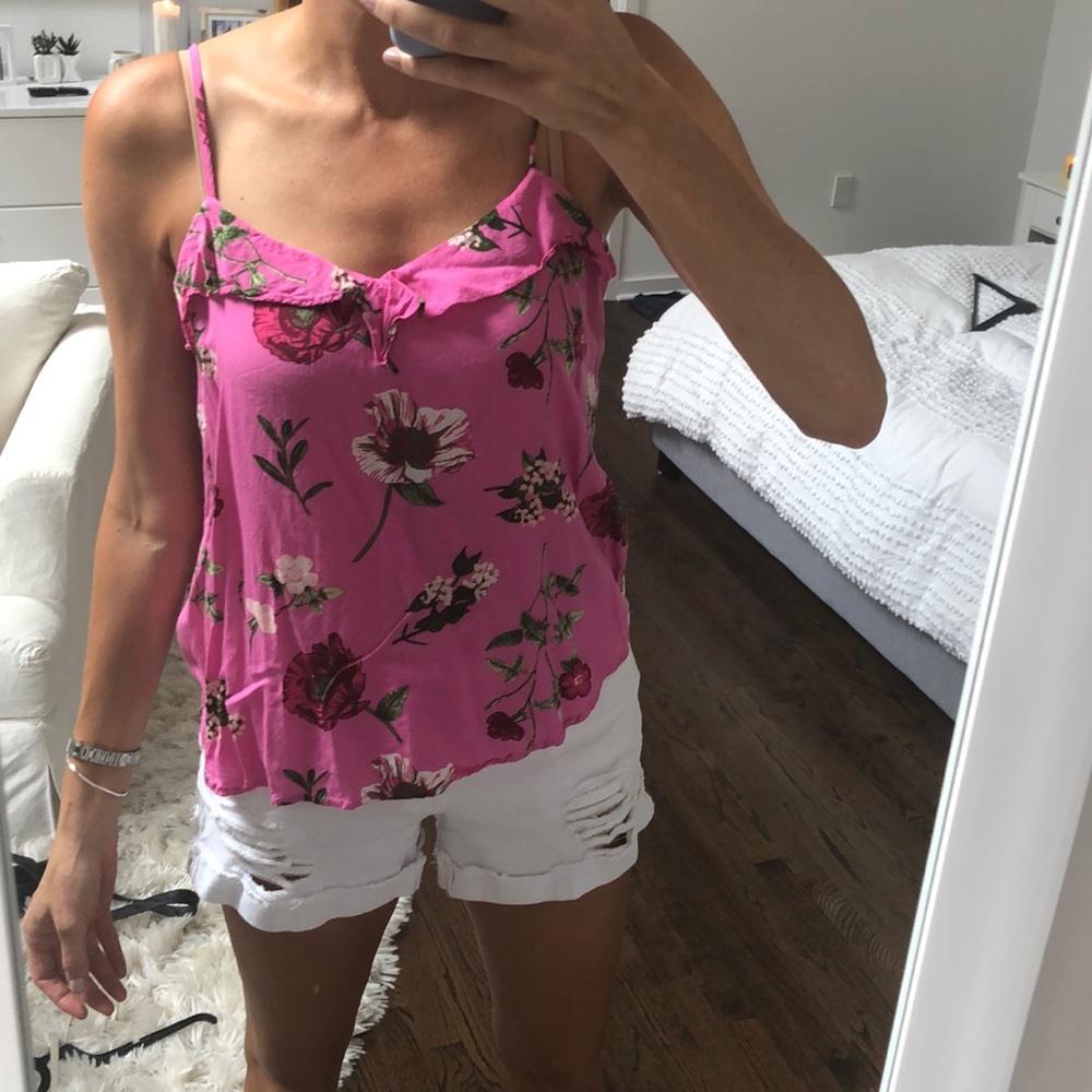 Old Navy pink floral top